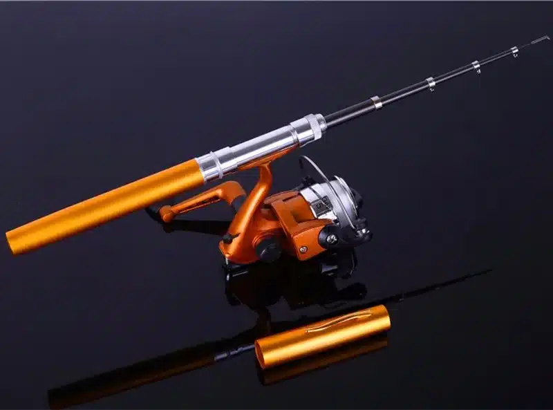 Sougayilang Mini Telescopic Ice Fishing Rod With Fishing Reel Portable Pocket Aluminum Alloy Pen Rod Pole Fishing Rod Reel Set 13