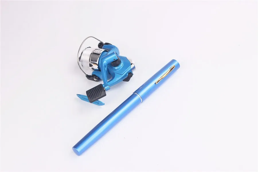 Sougayilang Mini Telescopic Ice Fishing Rod With Fishing Reel Portable Pocket Aluminum Alloy Pen Rod Pole Fishing Rod Reel Set 17