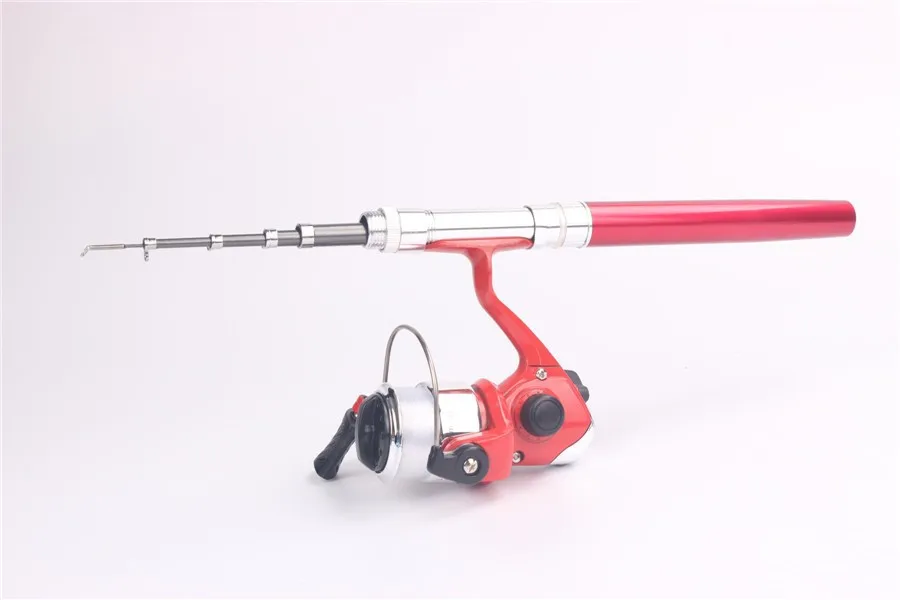 Sougayilang Mini Telescopic Ice Fishing Rod With Fishing Reel Portable Pocket Aluminum Alloy Pen Rod Pole Fishing Rod Reel Set 19