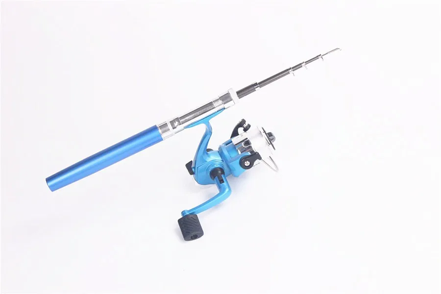 Sougayilang Mini Telescopic Ice Fishing Rod With Fishing Reel Portable Pocket Aluminum Alloy Pen Rod Pole Fishing Rod Reel Set 21