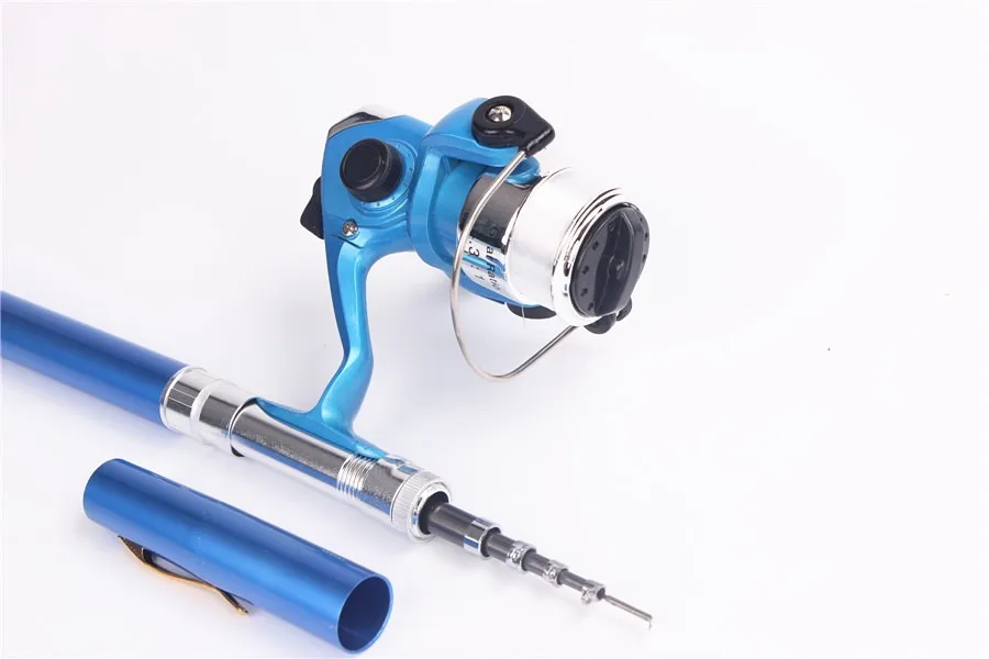 Sougayilang Mini Telescopic Ice Fishing Rod With Fishing Reel Portable Pocket Aluminum Alloy Pen Rod Pole Fishing Rod Reel Set 22
