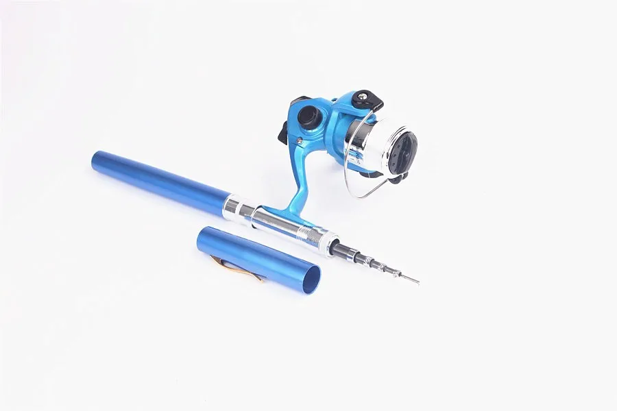 Sougayilang Mini Telescopic Ice Fishing Rod With Fishing Reel Portable Pocket Aluminum Alloy Pen Rod Pole Fishing Rod Reel Set 23