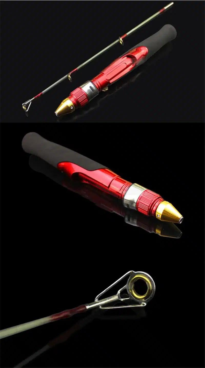 Portable 2 Section Ice Fishing Rod 50cm Mini Size Solid Fiberglass Metal Joint Shrimp Fishing Rod Winter Fishing Tackle Hot Sale 14