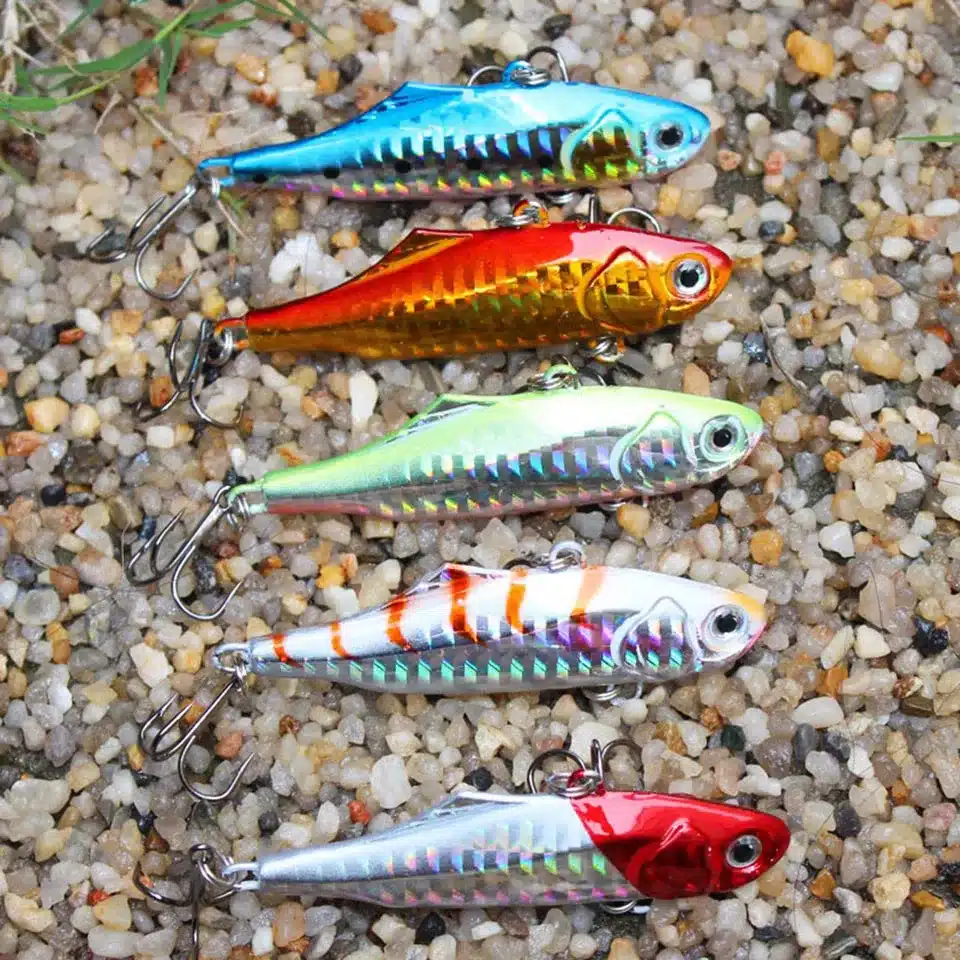 1PCS 7.5cm 24g winter VIB fishing lure hard bait with lead inside ice sea fishing tackle diving swivel jig wobbler lure 16