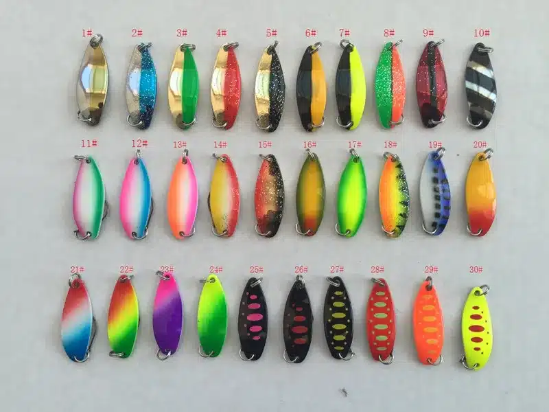 3.5g Spoon Lure Ice Fishing Lure Metal Bait False Bait Fishing Tackle Single Hook Copper Material 24 kind of color 1