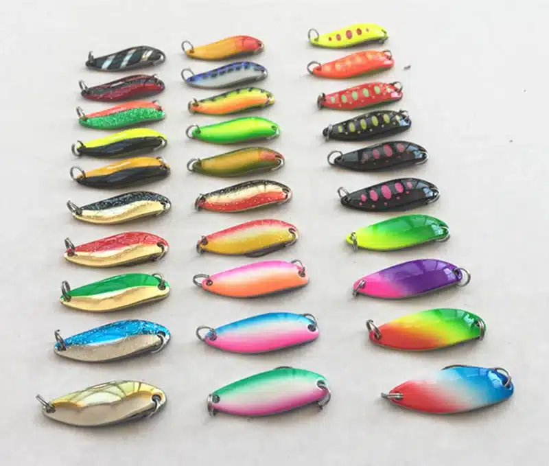 3.5g Spoon Lure Ice Fishing Lure Metal Bait False Bait Fishing Tackle Single Hook Copper Material 24 kind of color 2
