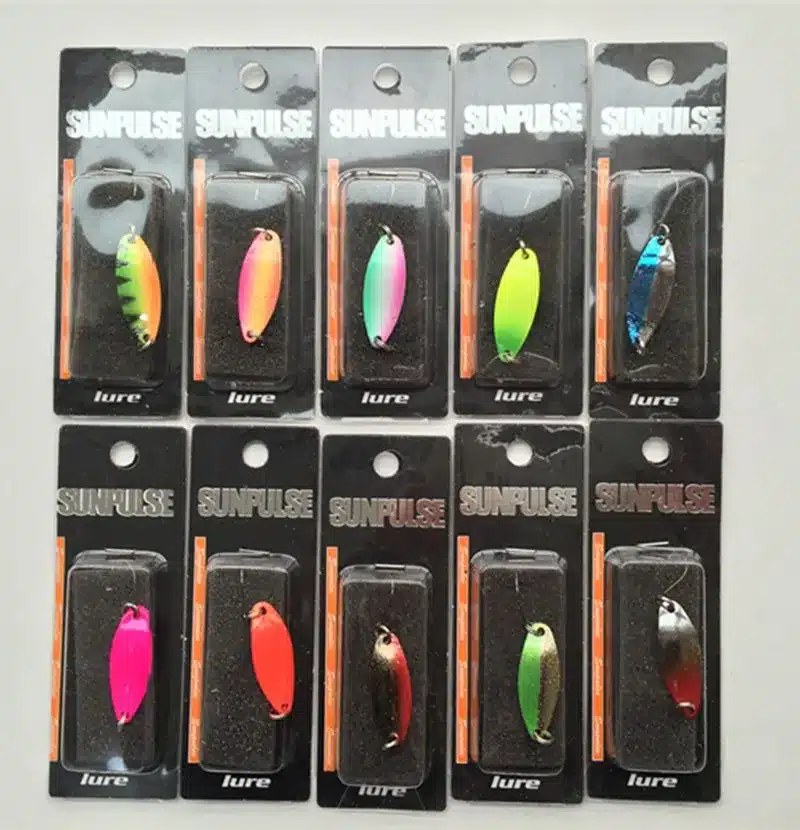 3.5g Spoon Lure Ice Fishing Lure Metal Bait False Bait Fishing Tackle Single Hook Copper Material 24 kind of color 5