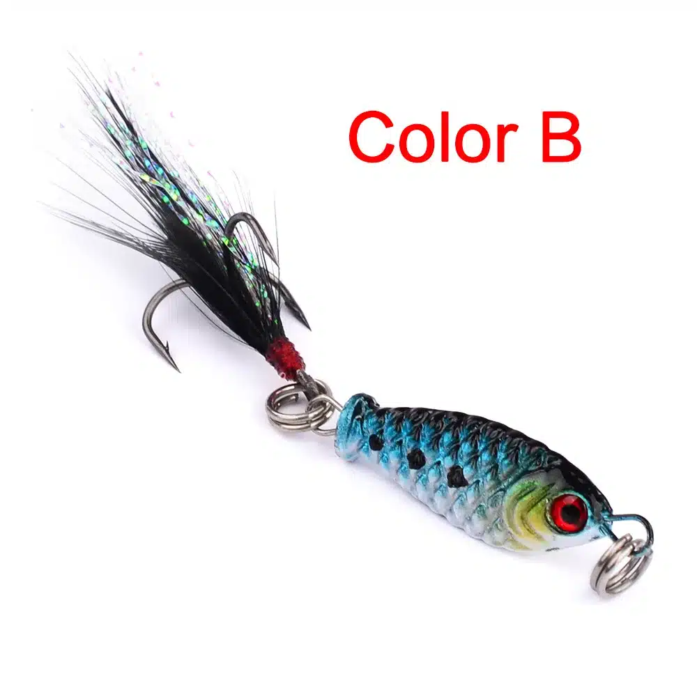 WDAIREN 1PCS winter VIB 2.5cm 4.8g fishing lure hard bait ice sea fishing tackle diving swivel jig wobbler Iron bait FA-263 14
