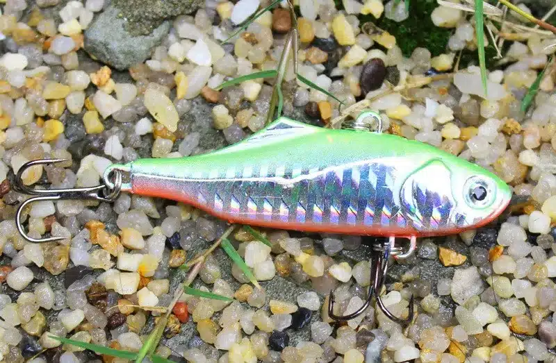 ANZHENJI 5 colors 24g 7.5cm winter VIB fishing lure hard bait lead inside ice sea fishing tackle diving swivel jig wobbler lure 15