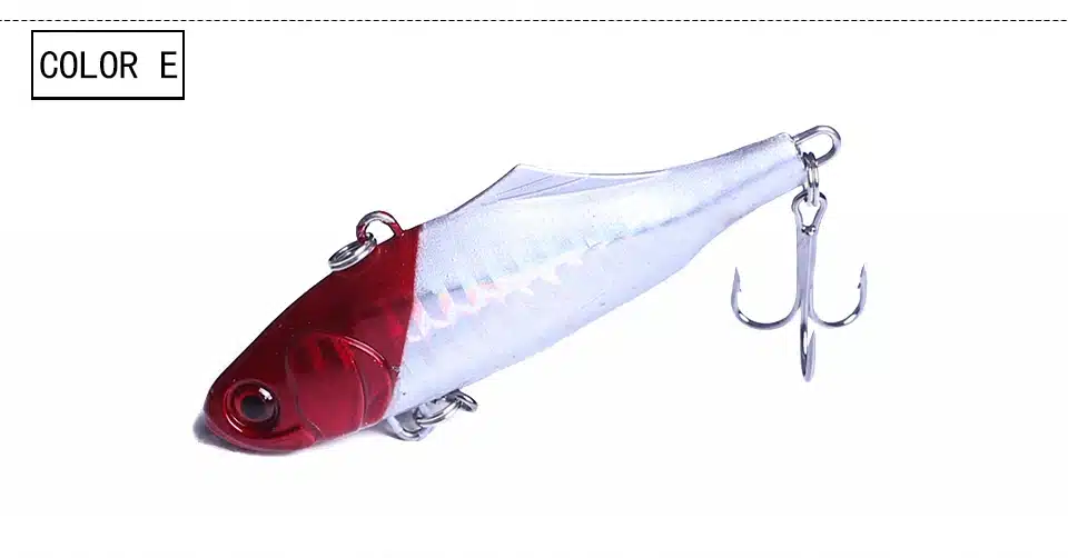 1Pcs 7.5cm 24g winter VIB fishing lure with lead inside hard bait diving swivel jig wobbler lure ice sea fishing tackle 16