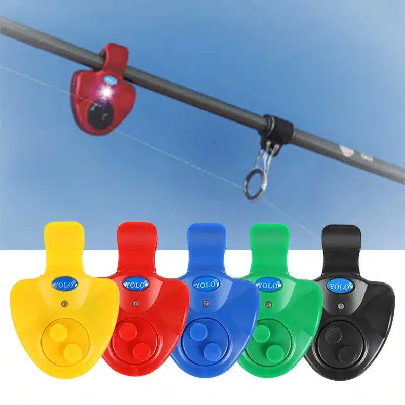 BlacUniversal Fishing Alarm Electronic Fish Bite Alarm Finder Sound Alert LED Light Clip On Fishing Rod 9