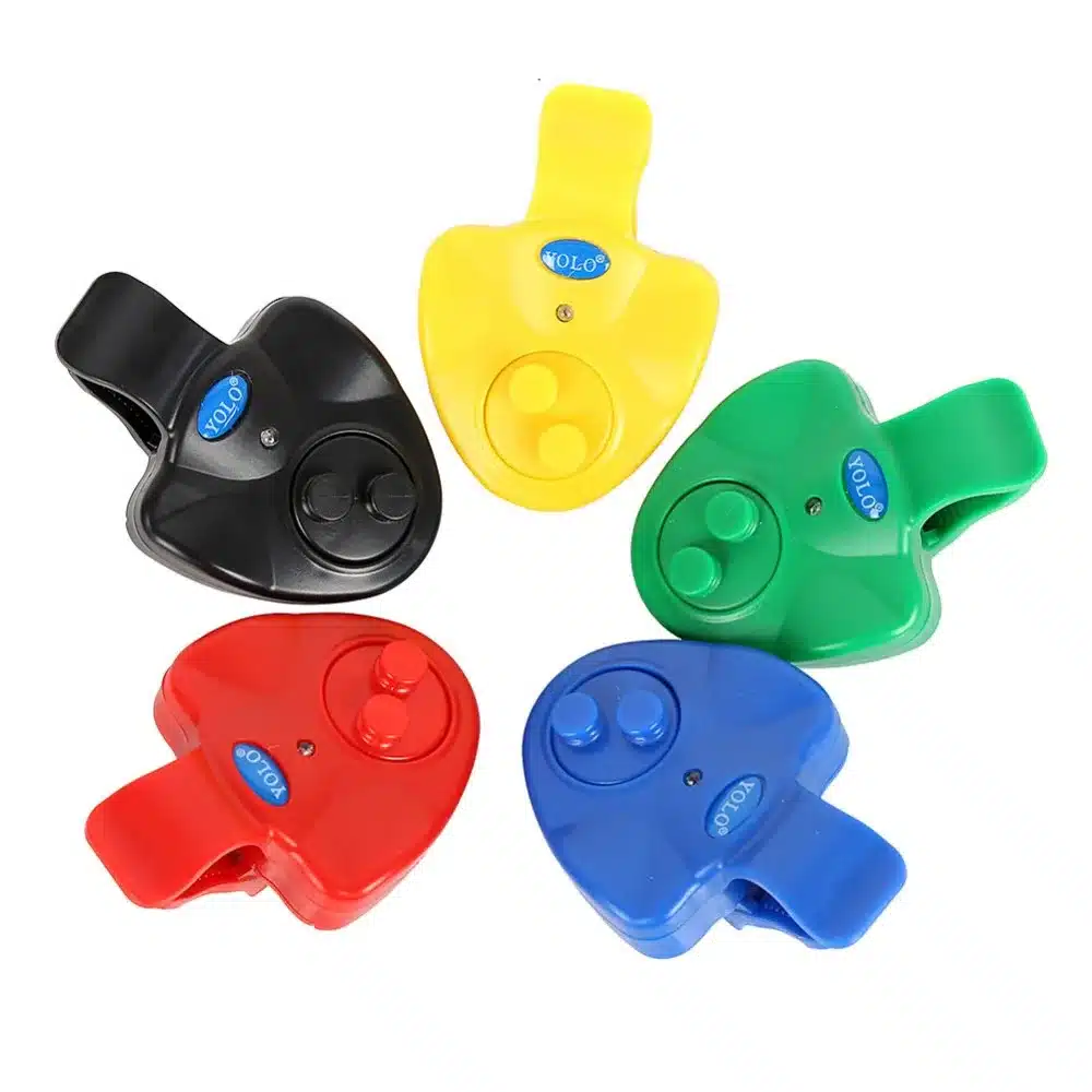 BlacUniversal Fishing Alarm Electronic Fish Bite Alarm Finder Sound Alert LED Light Clip On Fishing Rod 10