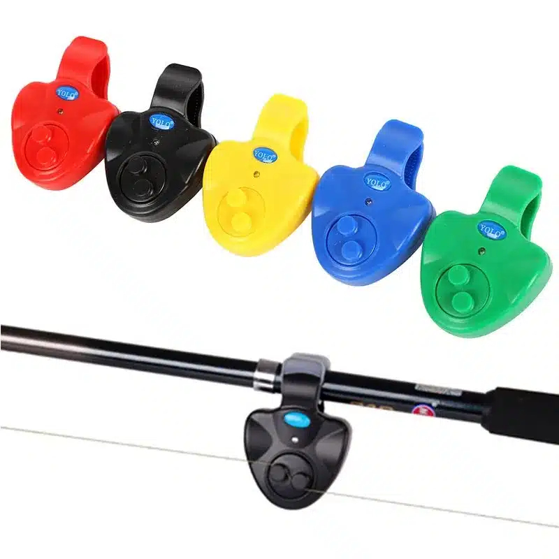 BlacUniversal Fishing Alarm Electronic Fish Bite Alarm Finder Sound Alert LED Light Clip On Fishing Rod 12