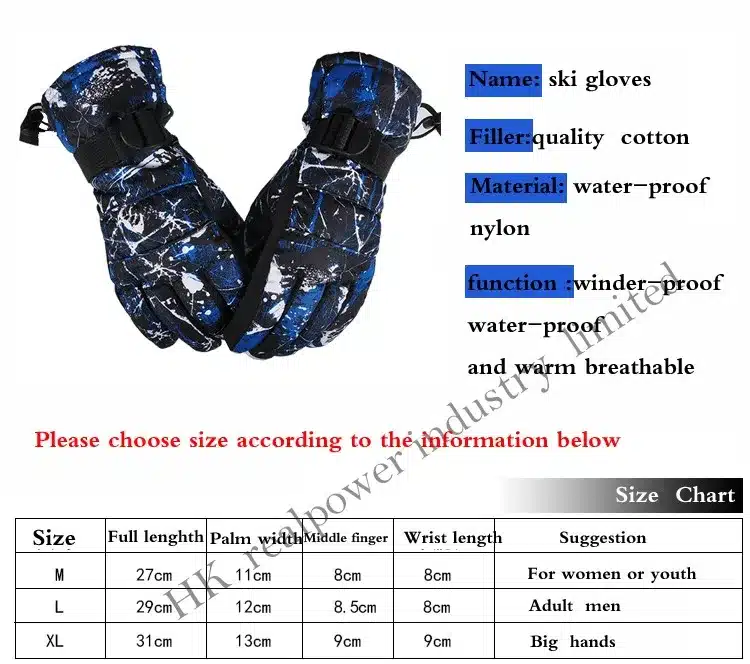 2015 Winter outdoor sport Mountain Skiing Gloves windstopper waterproof warm snowboard Below Zerochildren ski Gloves men women 5