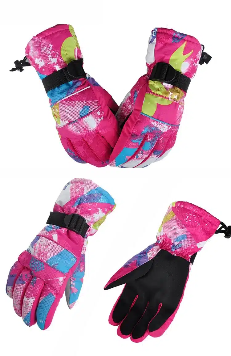 2015 Winter outdoor sport Mountain Skiing Gloves windstopper waterproof warm snowboard Below Zerochildren ski Gloves men women 14
