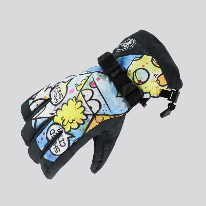 Women's Touch Screen Thick Fleeced Waterproof Anti-slip Full Finger Outdoor Snow Ski Warm Glove Female Snowboard Gloves 13