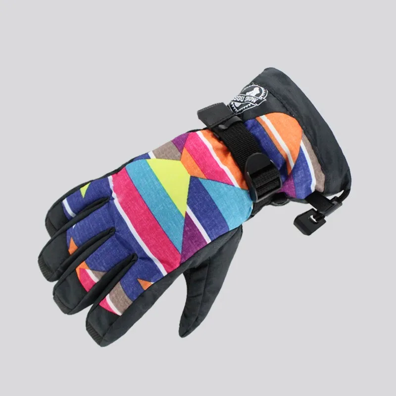 Women's Touch Screen Thick Fleeced Waterproof Anti-slip Full Finger Outdoor Snow Ski Warm Glove Female Snowboard Gloves 15