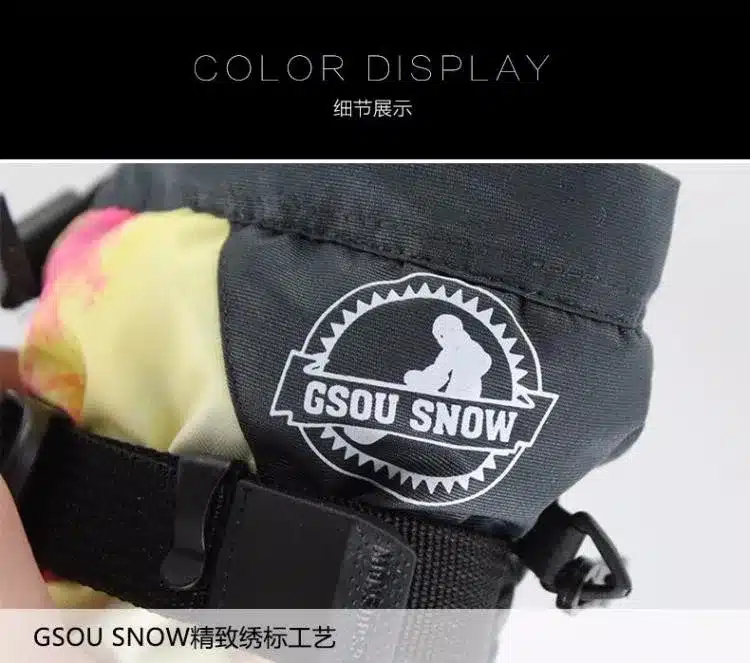 Women's Touch Screen Thick Fleeced Waterproof Anti-slip Full Finger Outdoor Snow Ski Warm Glove Female Snowboard Gloves 22