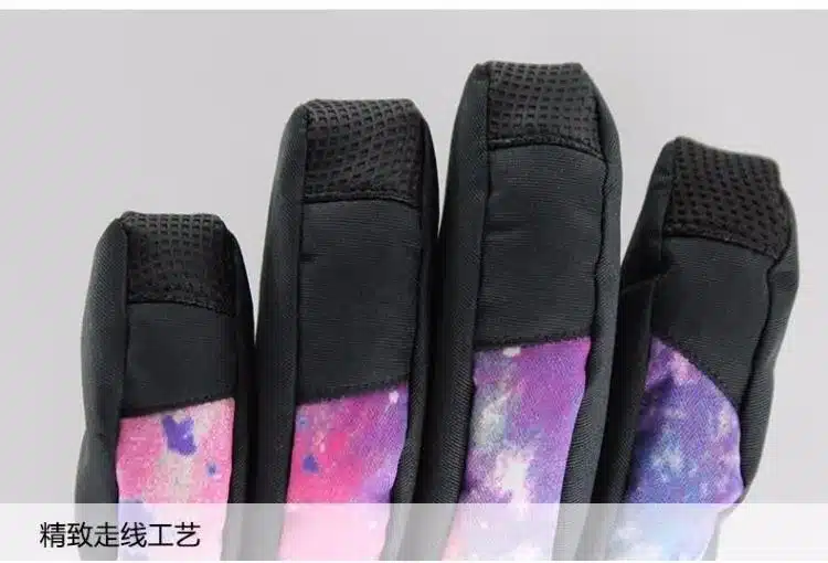 Women's Touch Screen Thick Fleeced Waterproof Anti-slip Full Finger Outdoor Snow Ski Warm Glove Female Snowboard Gloves 25