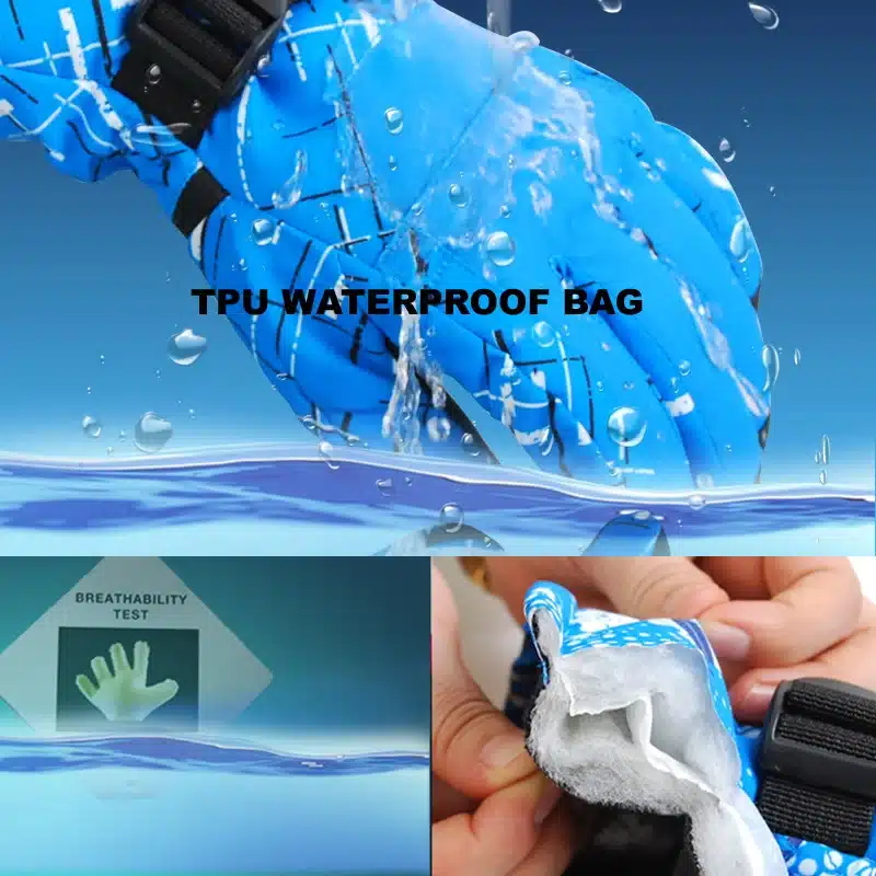 SG05 Waterproof Snow Gloves Winter Motorcycle Cycling Ski Snowboarding Gloves Black Outdoor Free Shipping 18