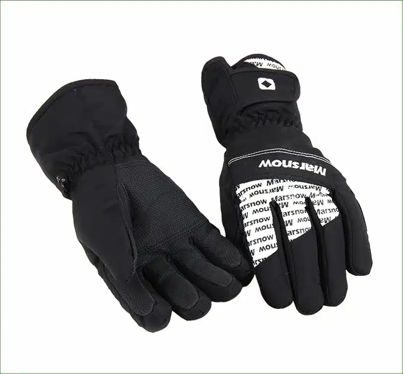 SG04 Waterproof Snow Gloves Winter Motorcycle Cycling Ski Snowboarding Glove Black Outdoor Free Shipping 5