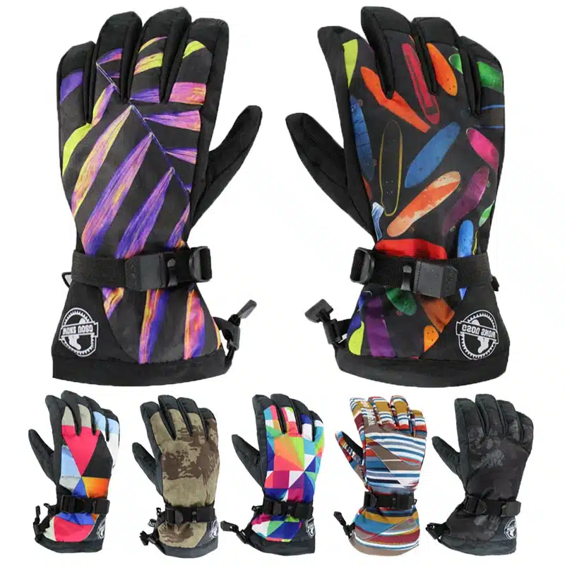 Gsou Snow Outdoor Winter Cycling Ski Gloves Men Waterproof Thermo Snow Gloves Guantes Nieve Snowboard Gloves Camouflage 28