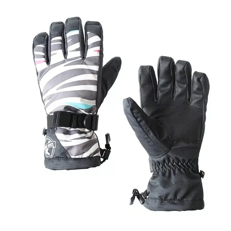 Gsou Snow winter ski gloves women leopard snowmobile snowboard gloves camping ladies mountain skiing gloves gants ski femme 22