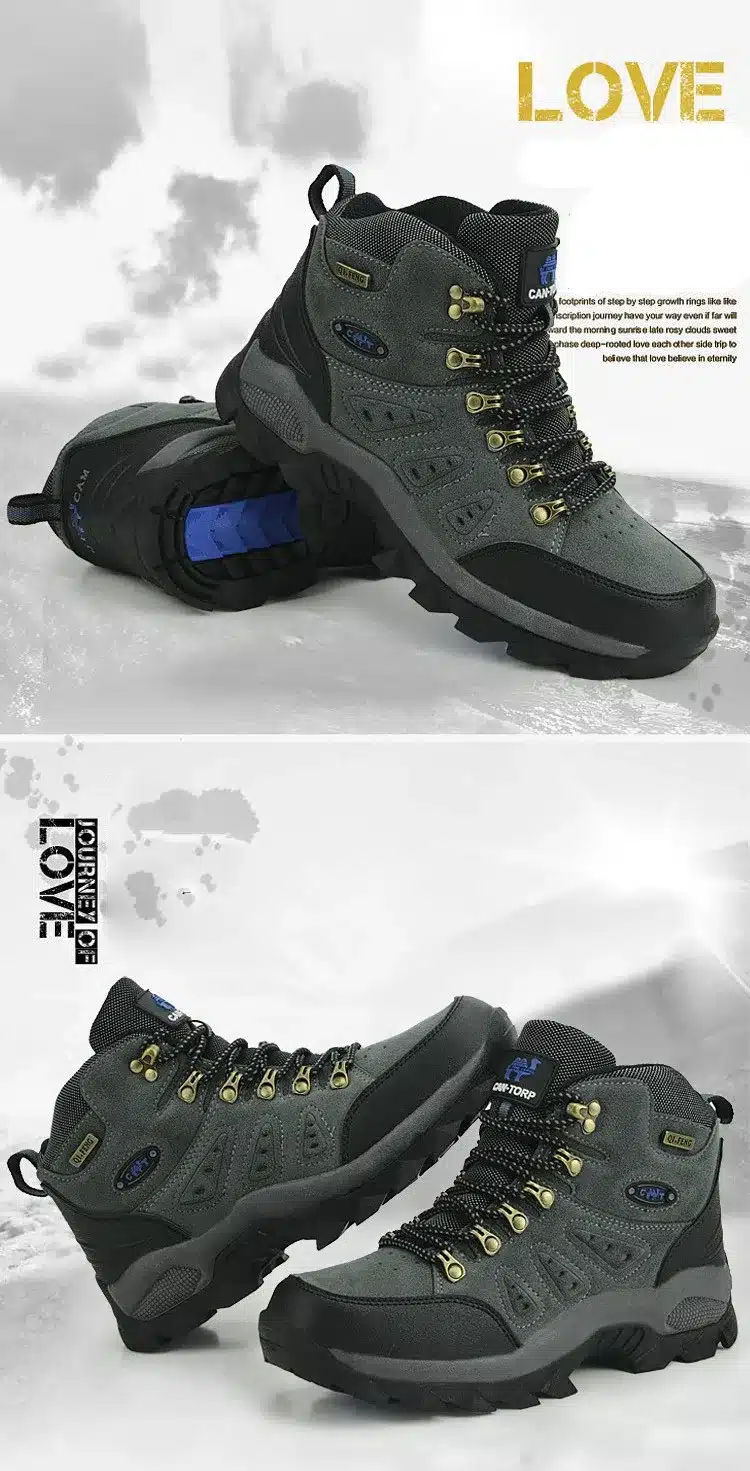 Real Original Brand Winter Athletic Rubber High-Top Lace-Up Outdoor Sport Snow Ski Trekking Hunting Hiking Shoes Boots Men Women 16