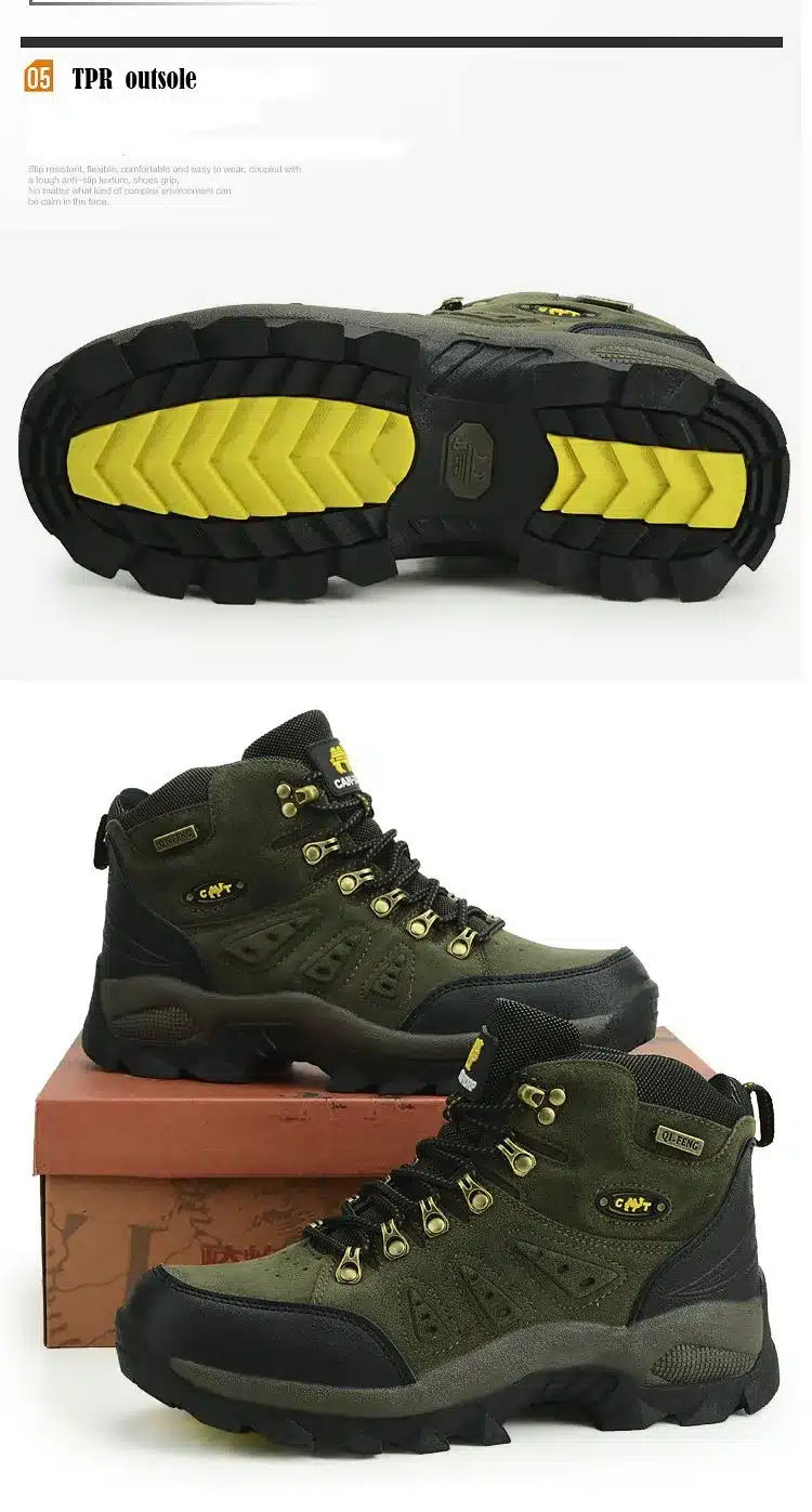 Real Original Brand Winter Athletic Rubber High-Top Lace-Up Outdoor Sport Snow Ski Trekking Hunting Hiking Shoes Boots Men Women 18