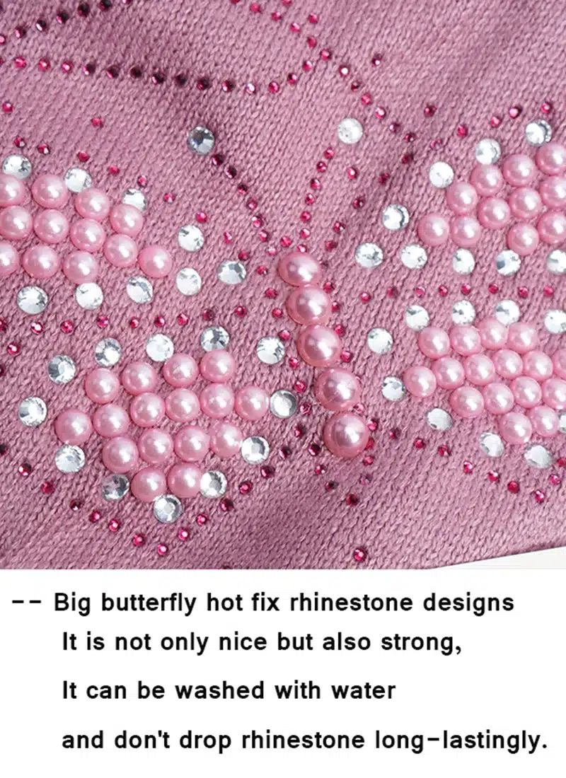 Women Winter Hats Female Beanies Hat Diamond Pearl Butterfly knitted Hats for Women with Meow Ear Women beanies Cap Ladies Hats 5