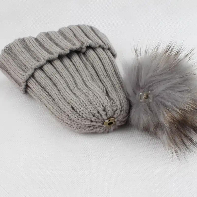Kids Boys Girls Warm Fleece Liner Beanie Hats With Scarf Winter Fur Hat For Children Baby Pompom Skullies Beanies 17