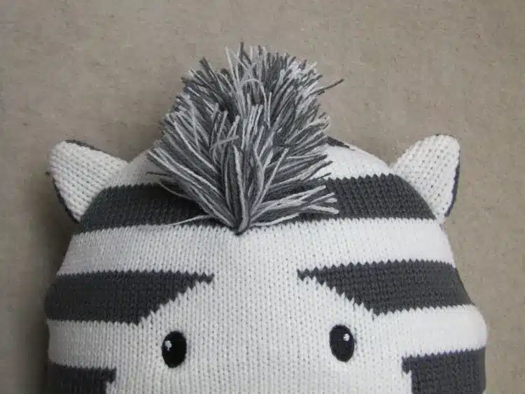 Baby Boys Winter Warm Hats Cartoon Zebra Pattern Caps Kids Knitted Caps Ear Flaps Beanies Children's Girls Cute Animal Sckullies 12