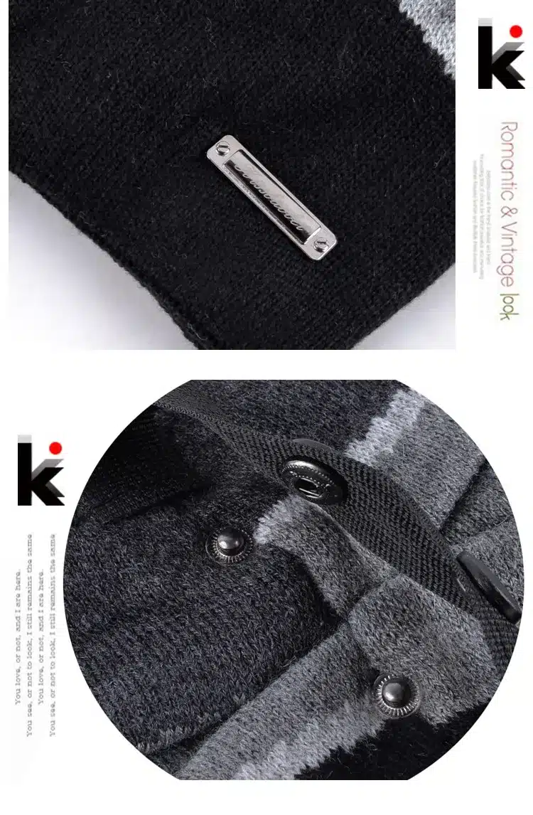 2017 Winter Men's Skullies Gorro Brand Beanie Plus Velvet Hip-hop Hat Knitted Caps Boy Hats Beanies For Men Bonnet Touca Inverno 14