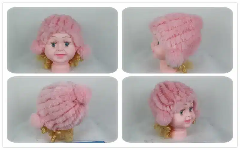 Linhaoshengyue real fur rex rabbit fur Children hat winter warm freeshipping fashion warm 20