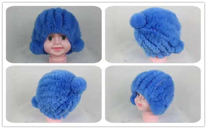 Linhaoshengyue real fur rex rabbit fur Children hat winter warm freeshipping fashion warm 21