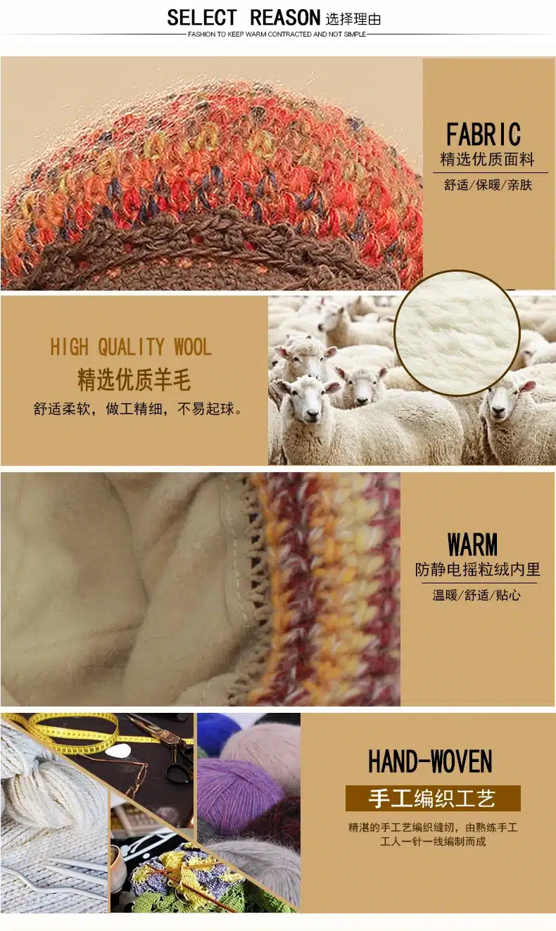 Charles Perra Women Hats Winter Thicken Double Layer Thermal Knitted Hat Handmade Elegant Lady Casual Wool Cap Beanies 3538 11