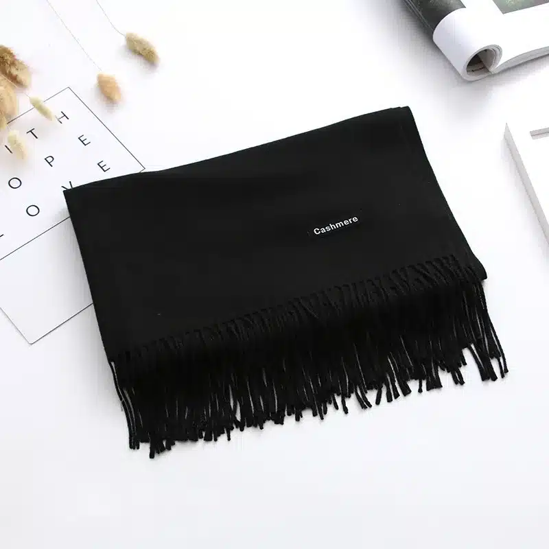 2017 thick women scarf solid warm winter scarves cashmere pashmina lady shawls wraps bandana long soft echarpe foulard cachecol 16