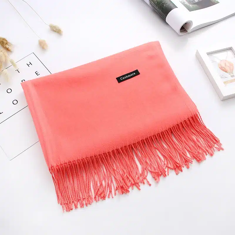 2017 thick women scarf solid warm winter scarves cashmere pashmina lady shawls wraps bandana long soft echarpe foulard cachecol 17