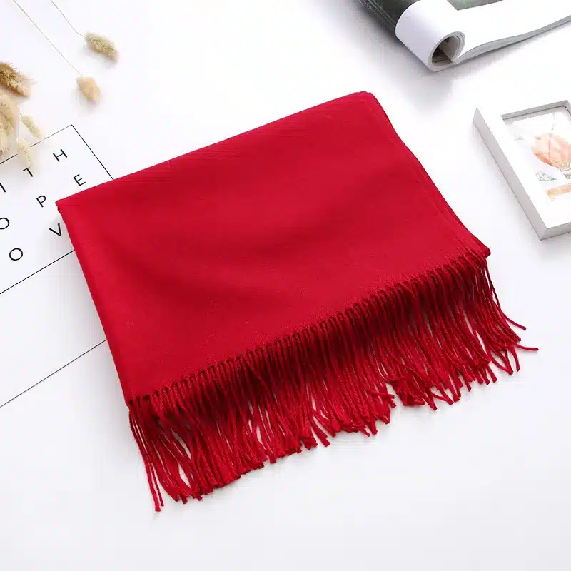 2017 thick women scarf solid warm winter scarves cashmere pashmina lady shawls wraps bandana long soft echarpe foulard cachecol 19