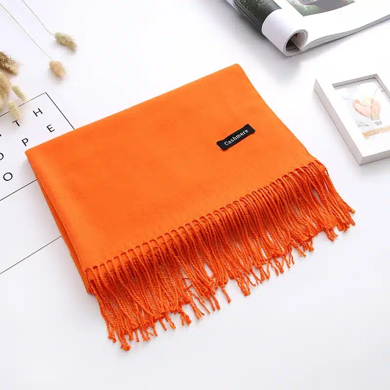 2017 thick women scarf solid warm winter scarves cashmere pashmina lady shawls wraps bandana long soft echarpe foulard cachecol 20