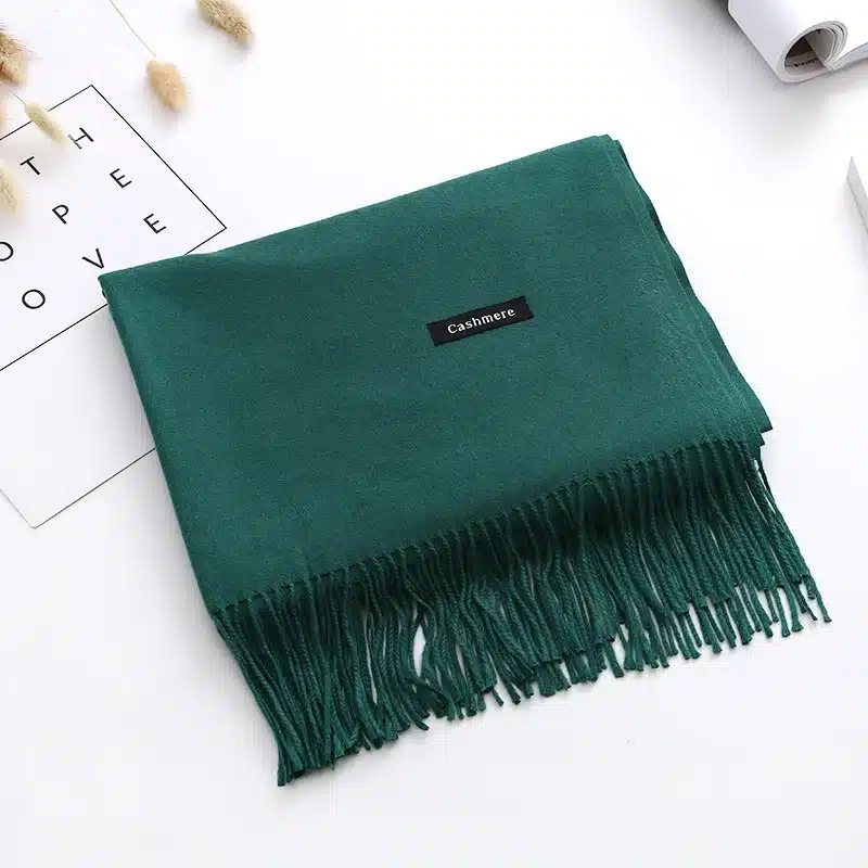 2017 thick women scarf solid warm winter scarves cashmere pashmina lady shawls wraps bandana long soft echarpe foulard cachecol 25