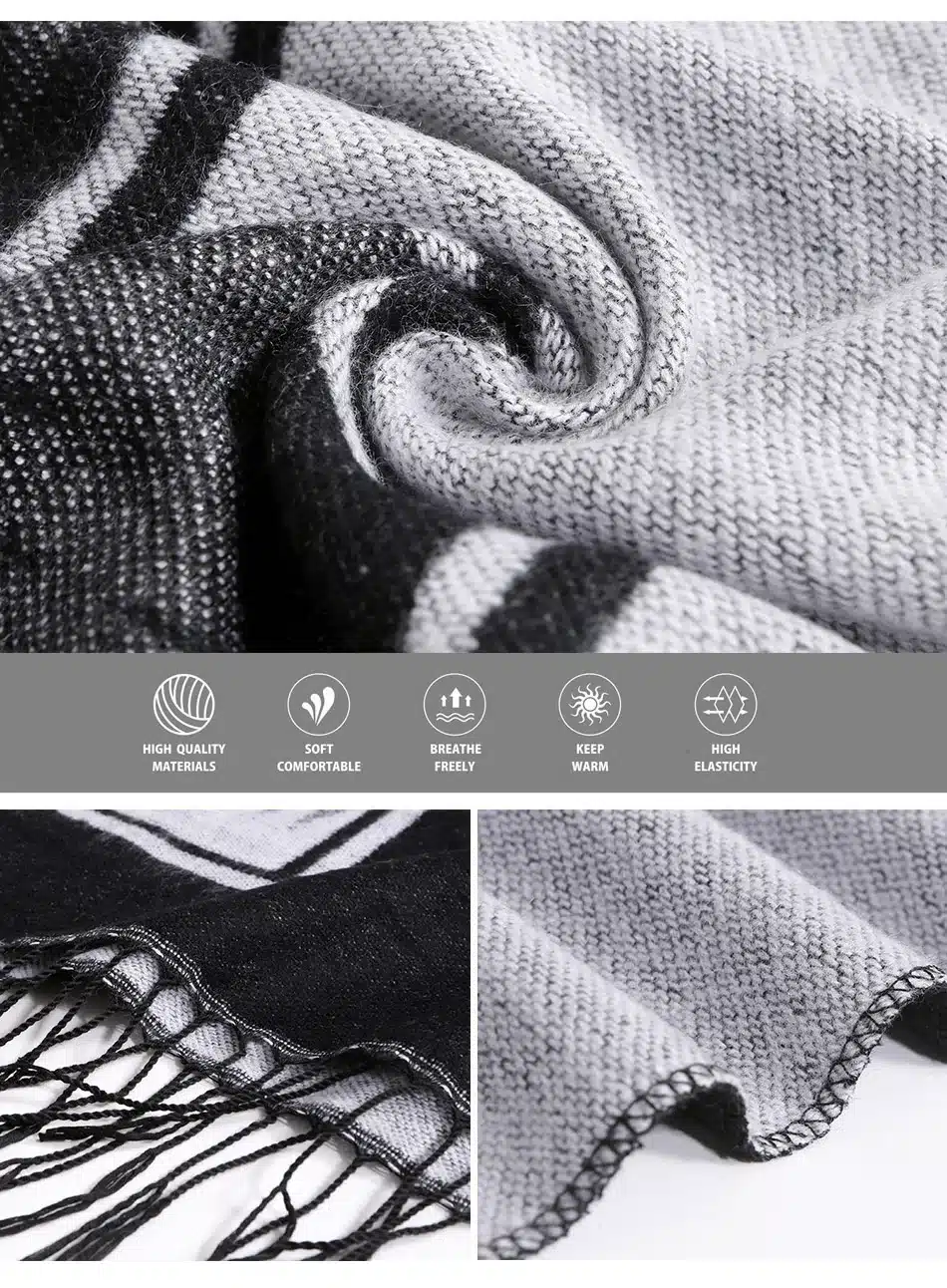 Women Scarves Shawls Winter Warm Scarf Luxury Brand Soft Fashion Thicken Plaids Pareo Wraps Blankets Wool Cashmere Cloaks Stoles 23