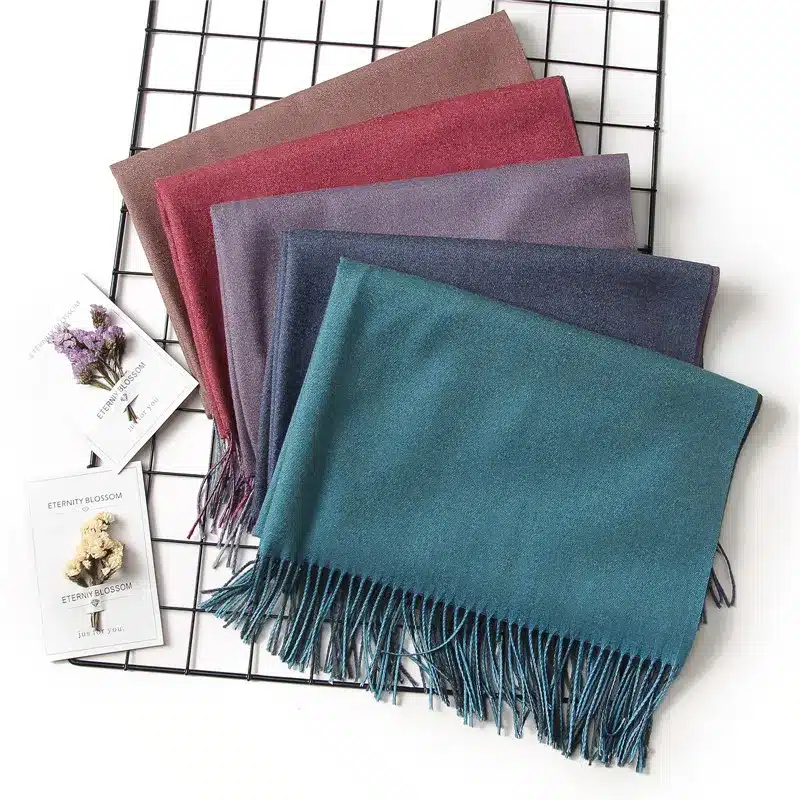 2017 new winter women scarf fashion solid double-side soft cashmere scarves shawls and wraps bandana female foulard Tassel 11