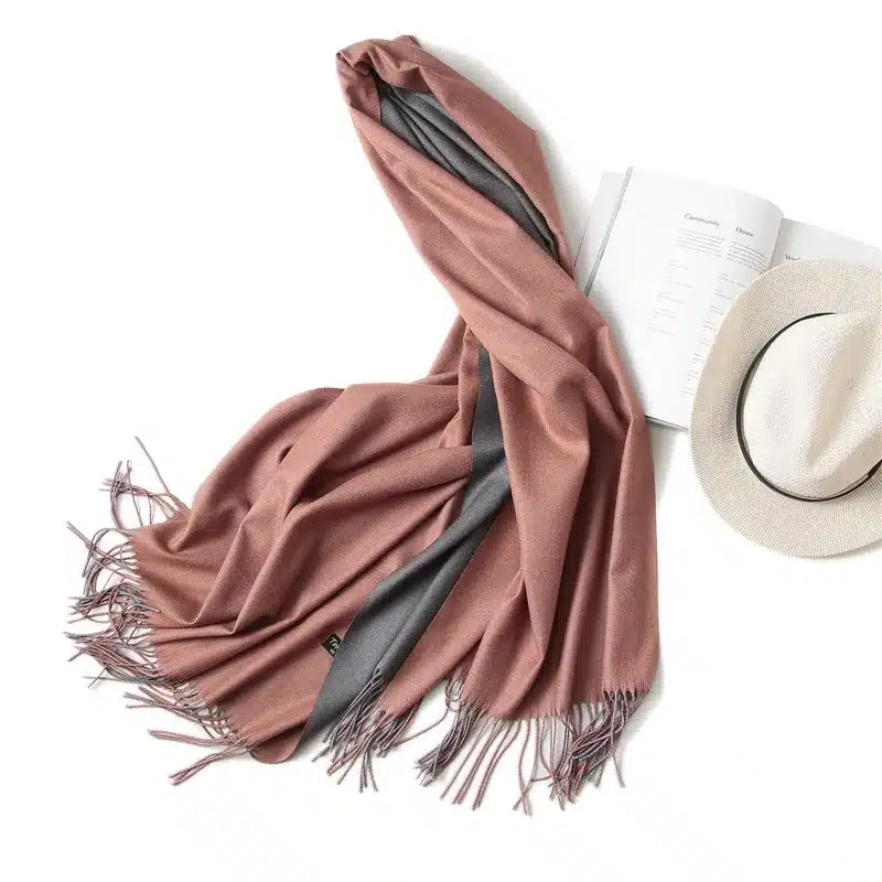 2017 new winter women scarf fashion solid double-side soft cashmere scarves shawls and wraps bandana female foulard Tassel 31