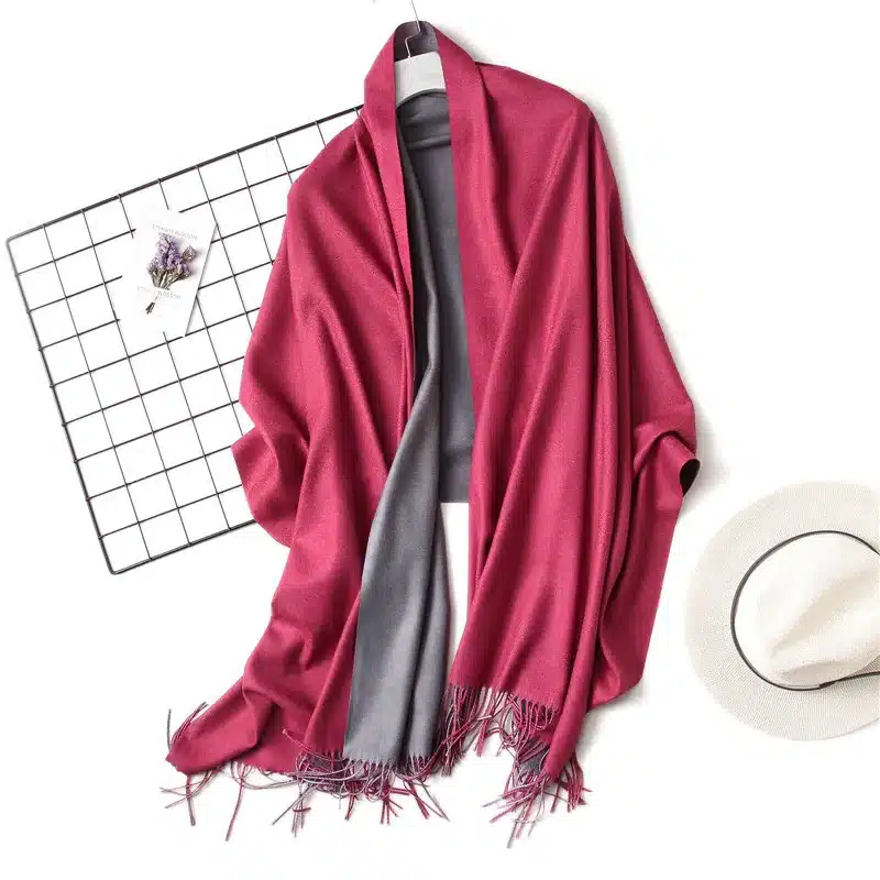 2017 new winter women scarf fashion solid double-side soft cashmere scarves shawls and wraps bandana female foulard Tassel 51