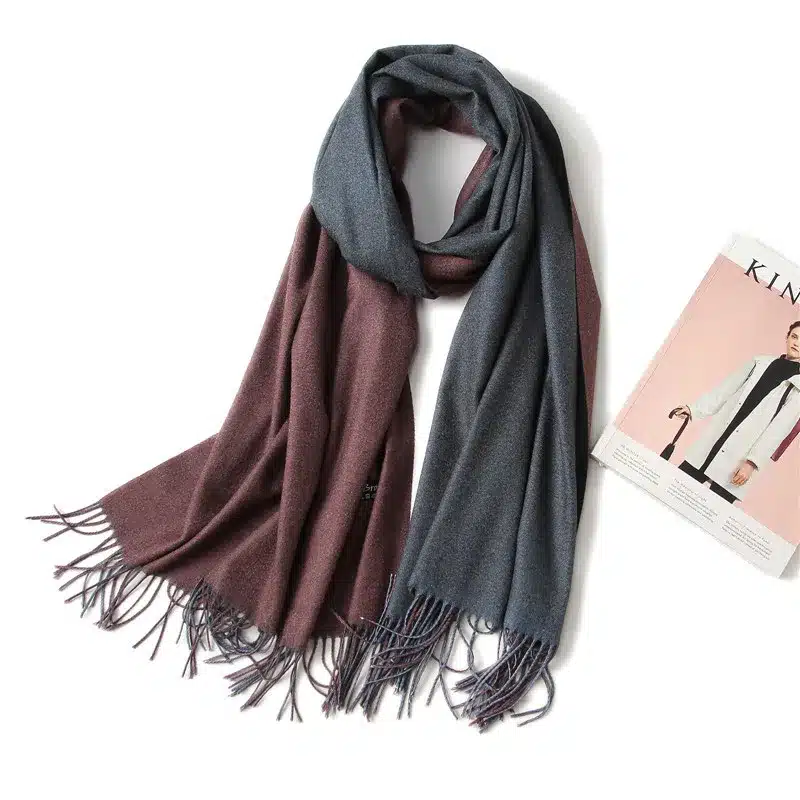 2017 new winter women scarf fashion solid double-side soft cashmere scarves shawls and wraps bandana female foulard Tassel 55