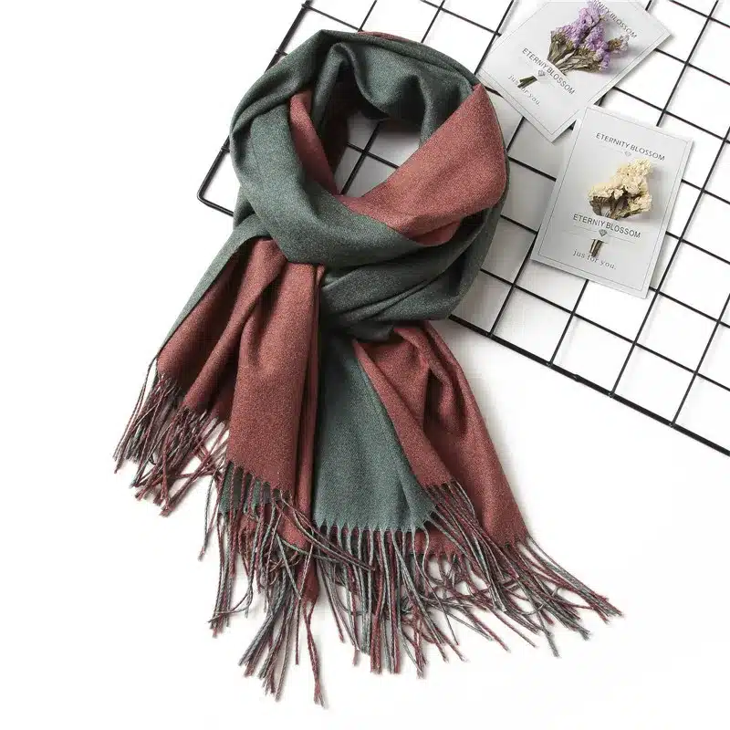 2017 new winter women scarf fashion solid double-side soft cashmere scarves shawls and wraps bandana female foulard Tassel 63