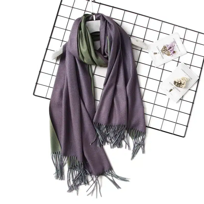 2017 new winter women scarf fashion solid double-side soft cashmere scarves shawls and wraps bandana female foulard Tassel 67