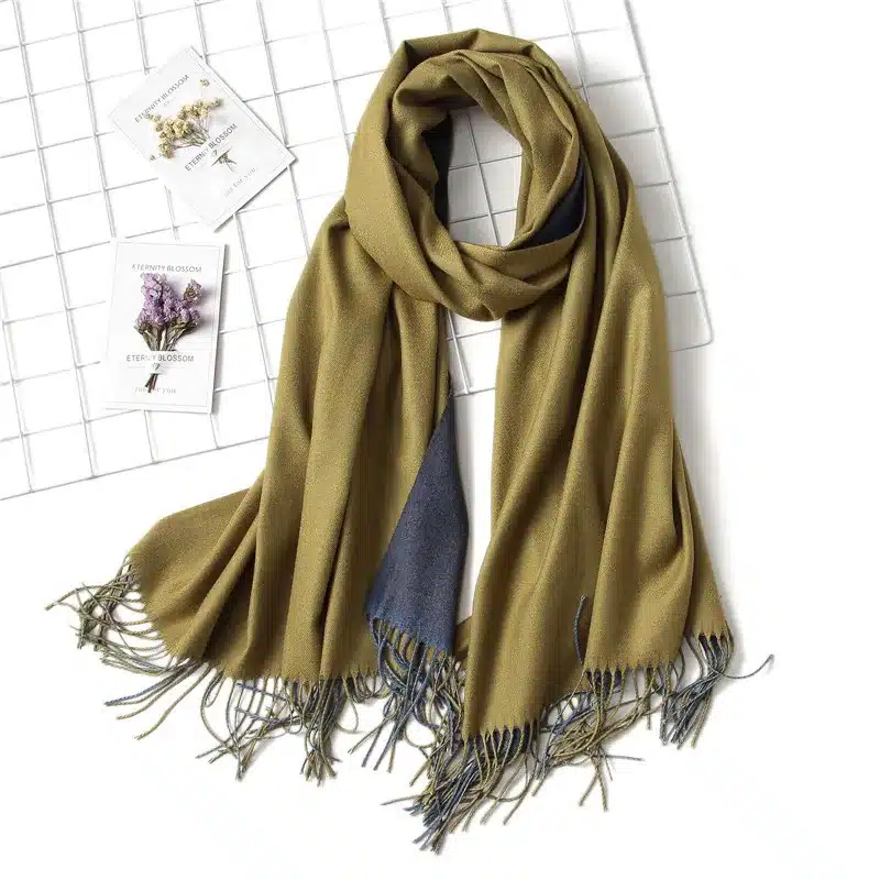 2017 new winter women scarf fashion solid double-side soft cashmere scarves shawls and wraps bandana female foulard Tassel 83