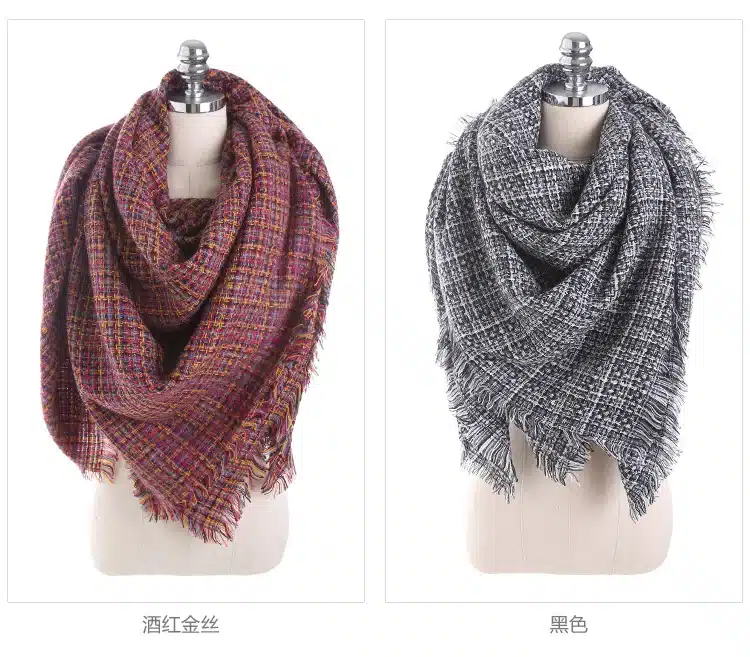 Luxury Brand Autumn Winter Fashion Scarf Women Solid Color Cashmere Warm Scarves Shawl Large Size Fashion Scarf Female 15